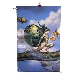 Vintage Boris Vallejo Sky Fantasy Poster 1995 Day Dream 34x22‎ Rare Collectible